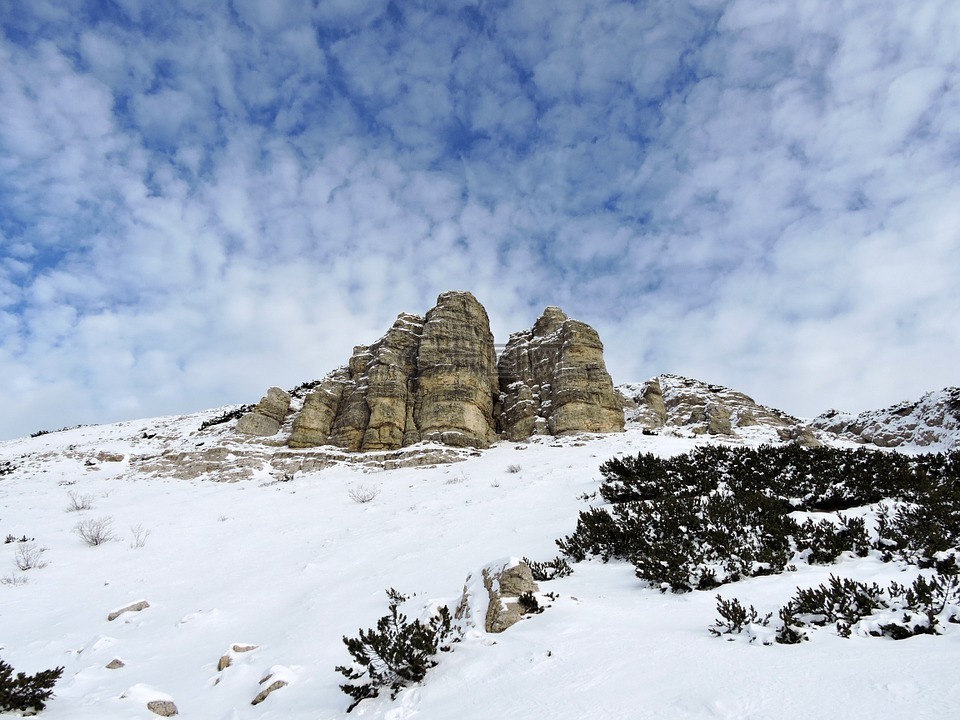 白云岩,山,雪