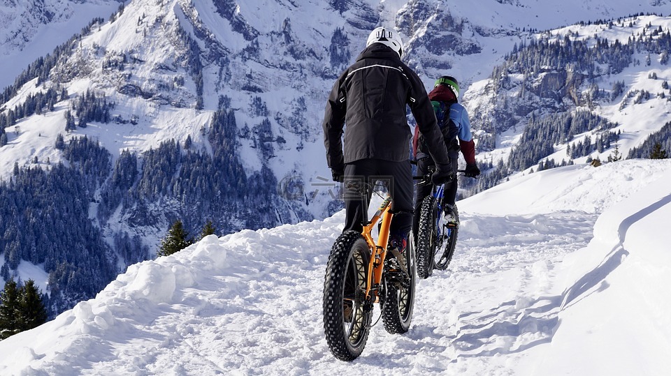 雪,冬天,山
