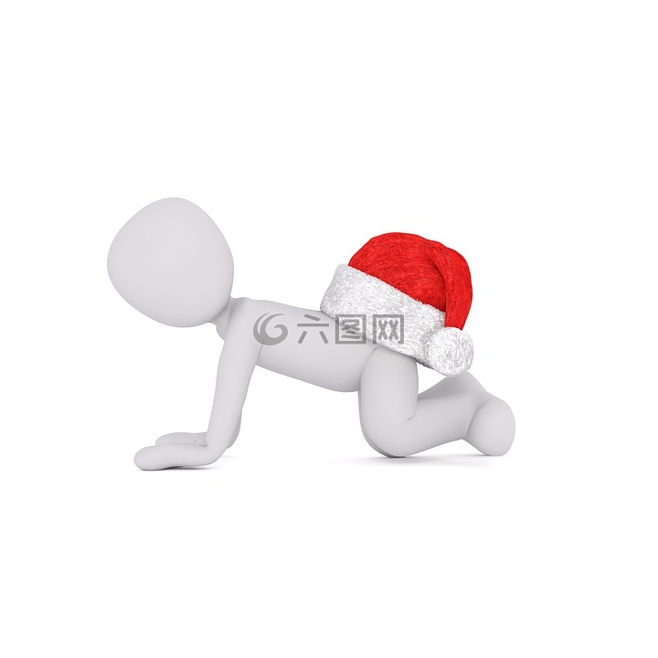 圣誕節(jié),白人男性,全身
