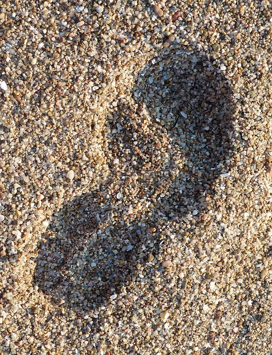 占地面積,腳,海灘