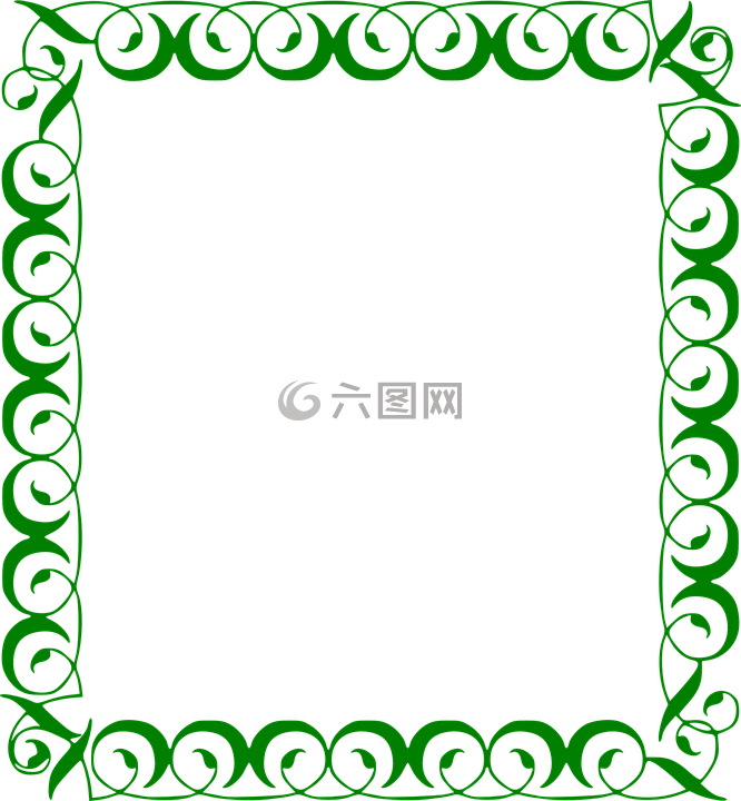 綠色,幀,裝飾