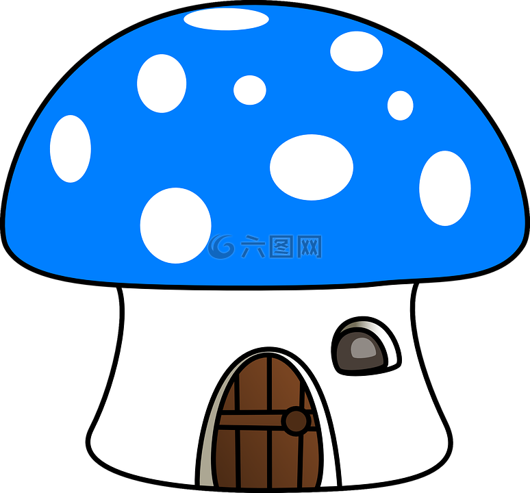 蘑菇,飛 agarnic,房子