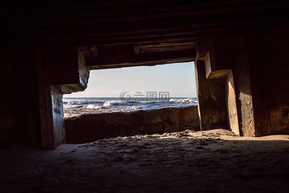 煤倉,海,沙