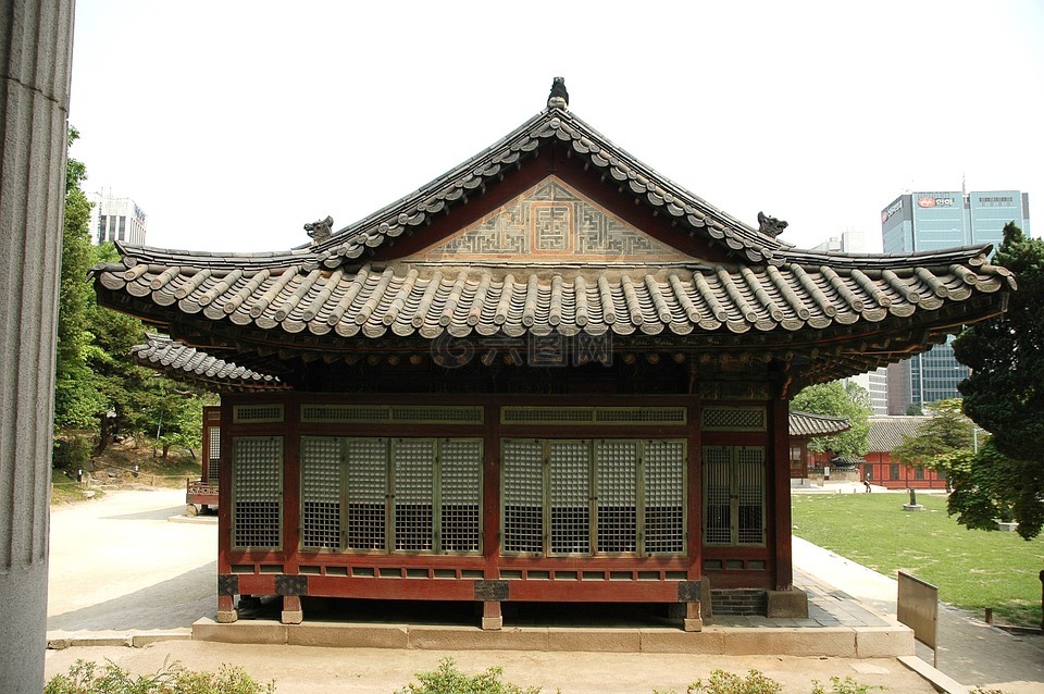 大韩民国,紫禁城,shinjiko 湖的全景视图