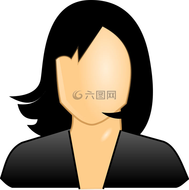 不露臉,黑,頭發(fā)