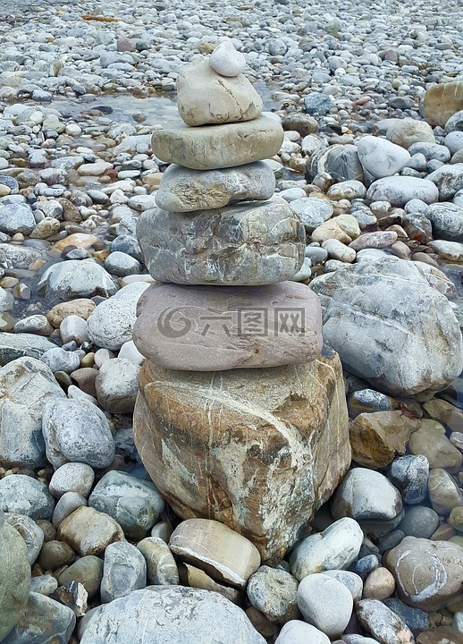 石頭,山,藝術