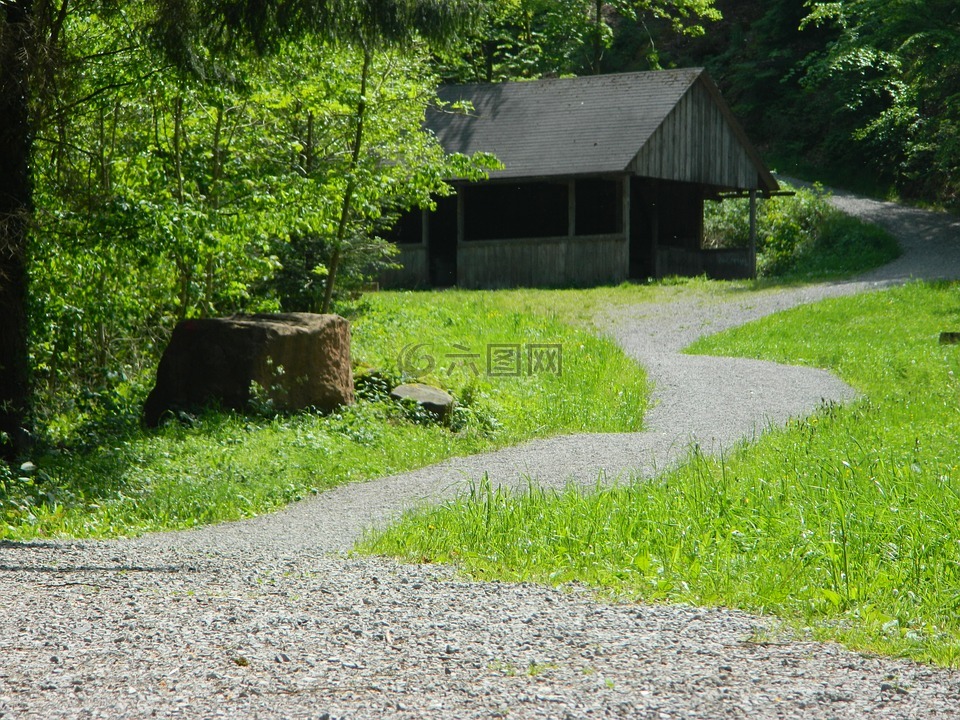 离,棚屋,田园
