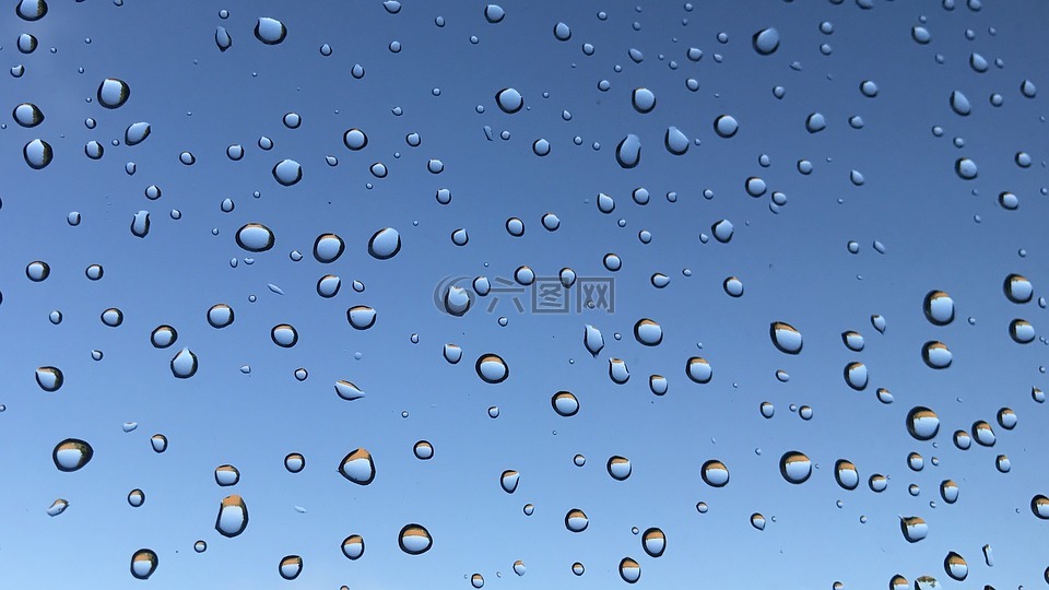 雨点,雨,水