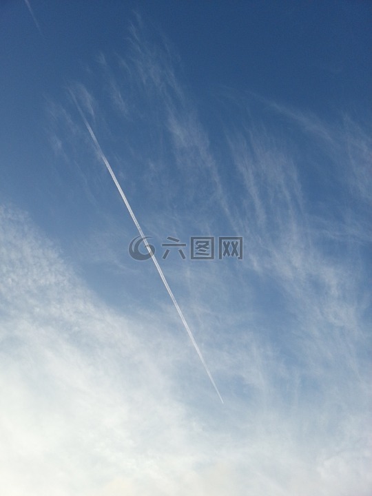 天空,云,一天