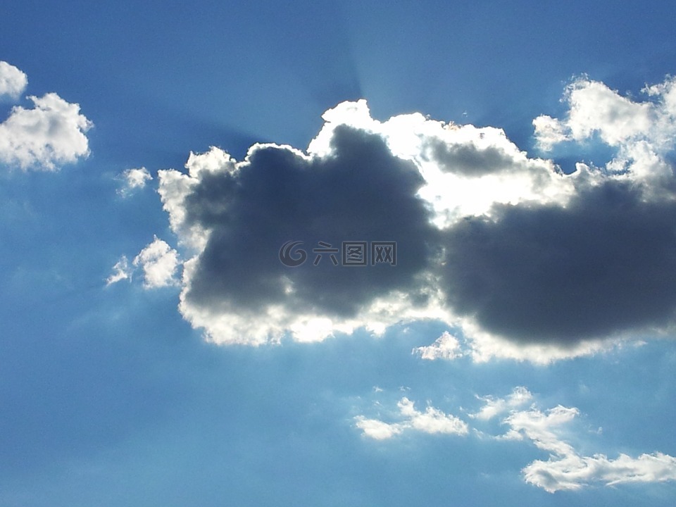 云,太阳,天空