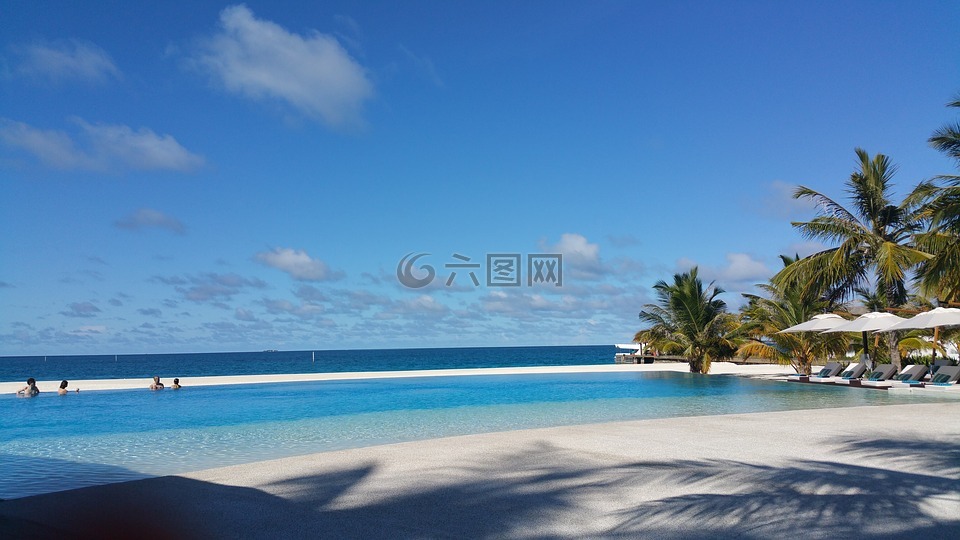 馬爾代夫,度假,海灘