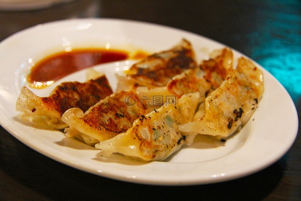 油煎,日本饺子,肉
