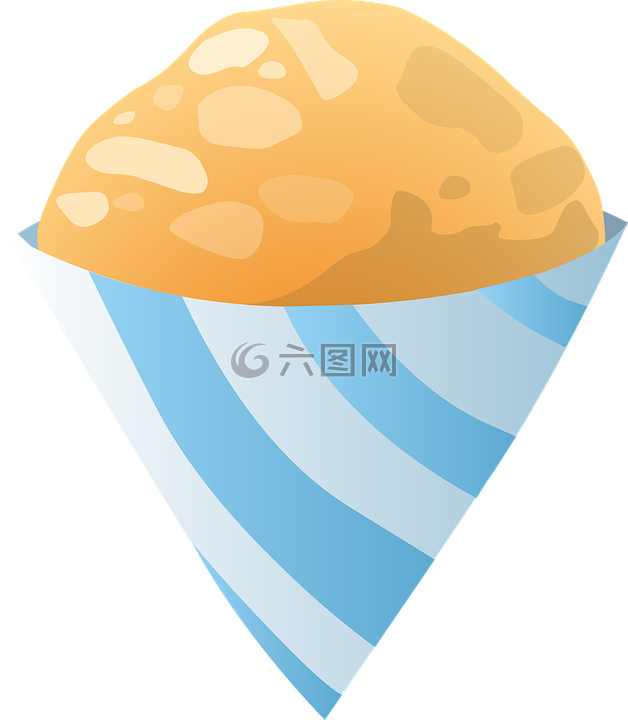 橙色,冰淇淋,錐