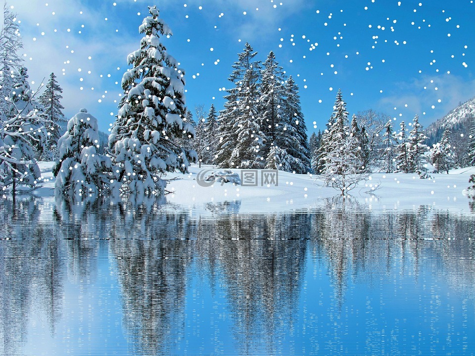 冬天,雪,降雪