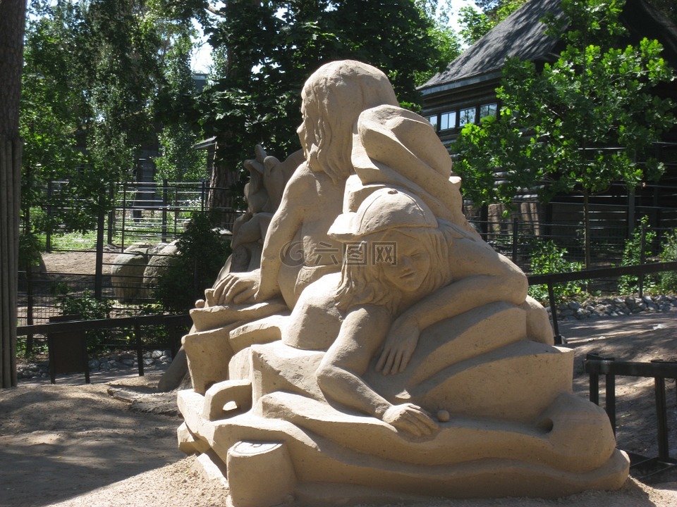 砂雕塑,korkeasaari,赫爾辛基