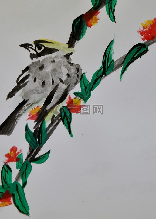 鸟,中国画,中国