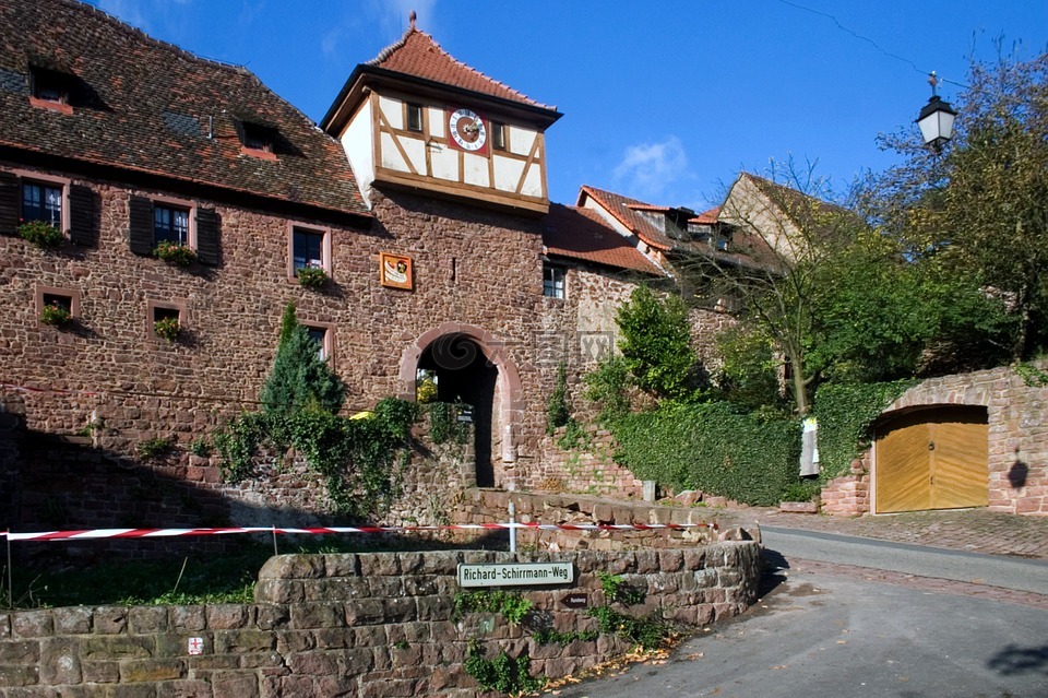 dilsberg,奧登,城墻