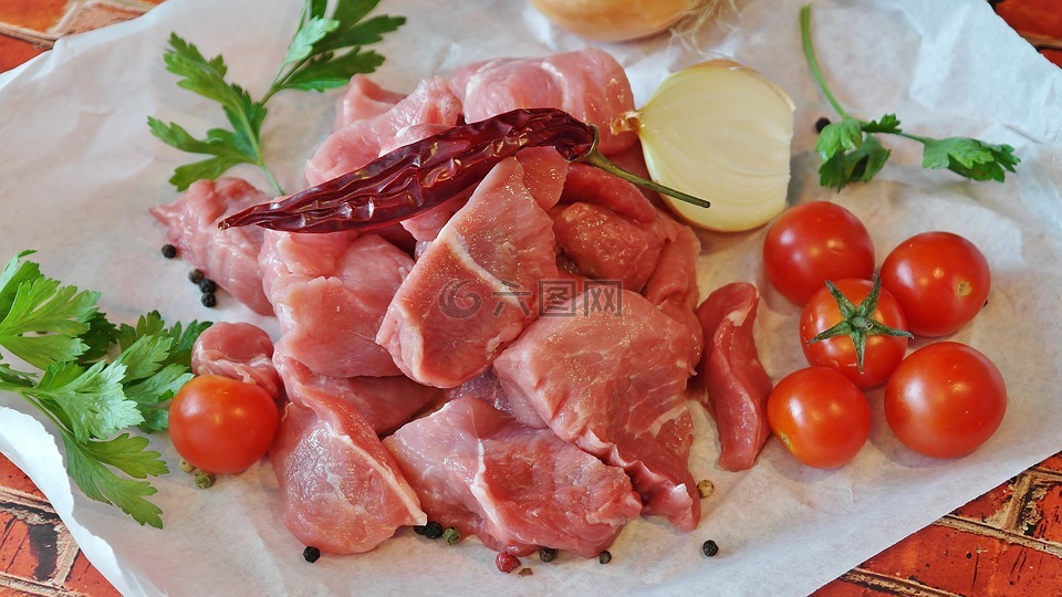 燉牛肉,肉,豬肉