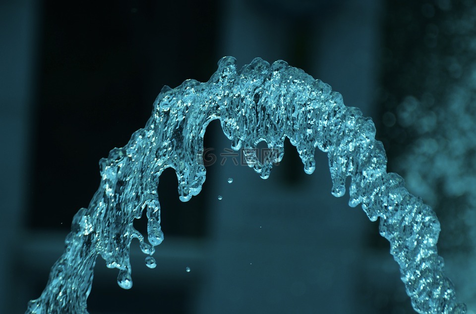 水,噴泉,水射流