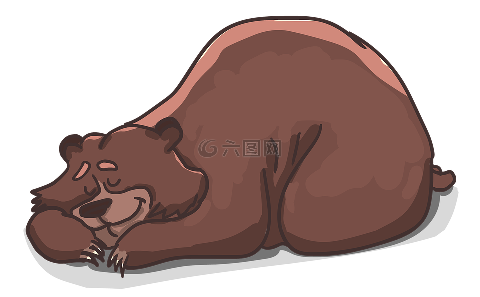 熊,謊言,睡