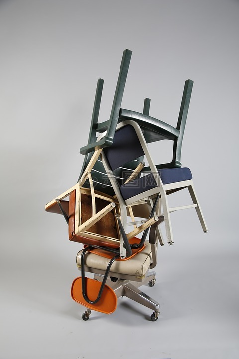 椅子,藍(lán)色,橙色