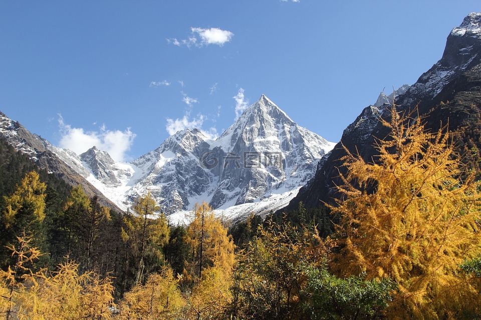 風(fēng)景,畢棚溝,雪山
