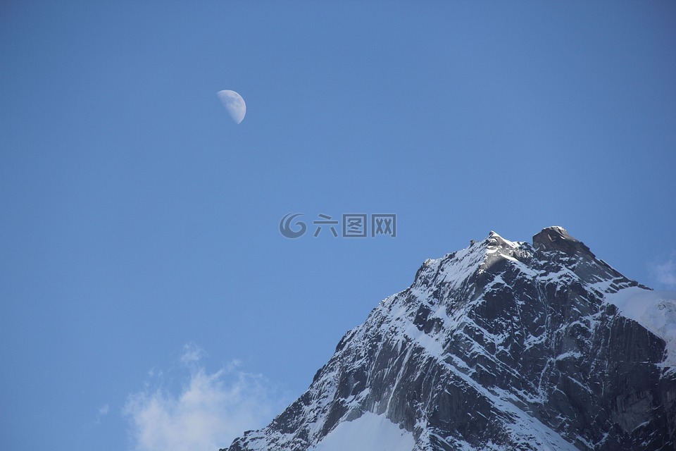 風景,畢棚溝,月亮