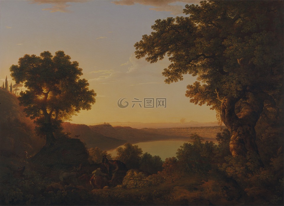 托馬斯 · 瓊斯,畫(huà),布面油畫(huà)
