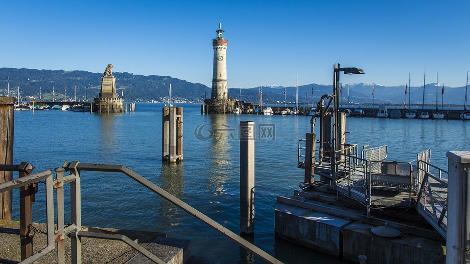 港口lindau,具有里程碑意义,灯塔