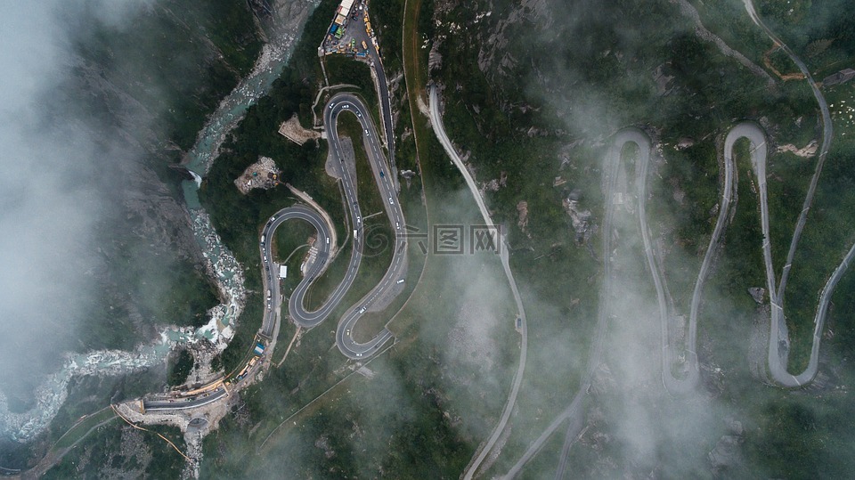 清路,空中的視圖,路