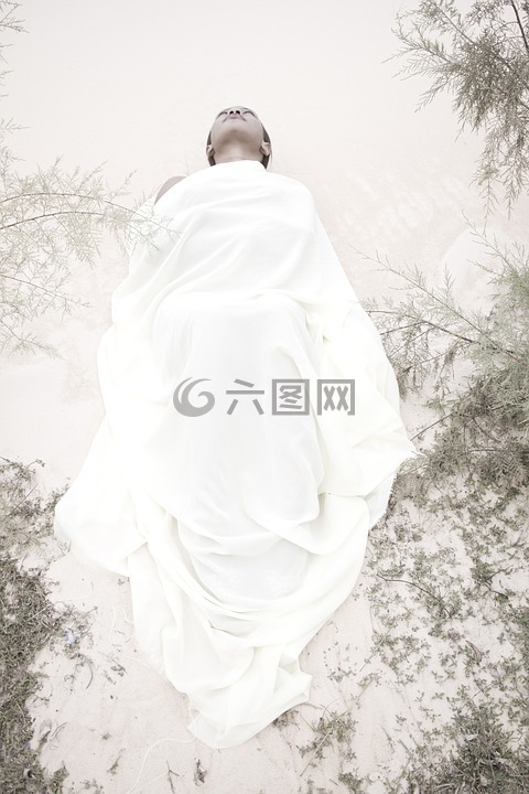 神秘,肖像,砂
