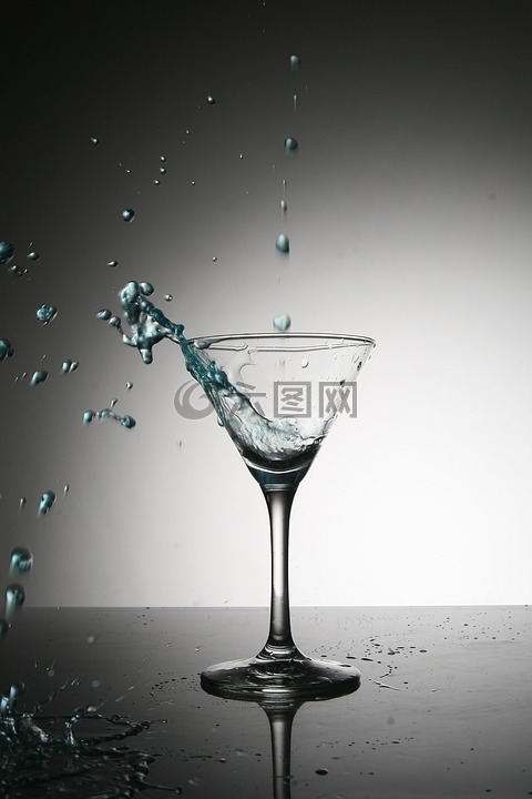 玻璃,一杯水,工作室