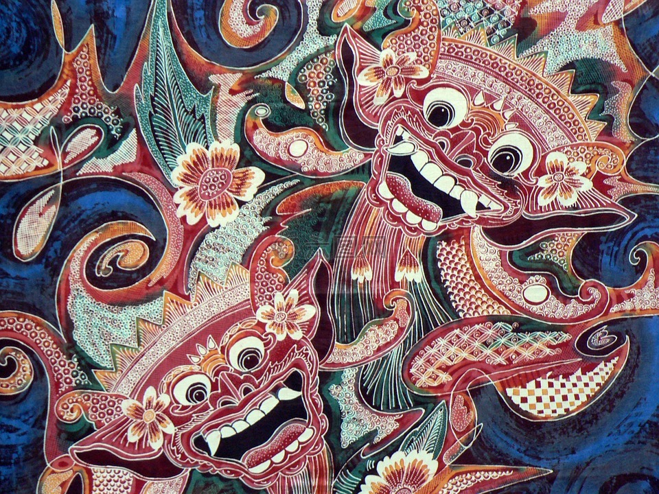 印度尼西亚,巴厘岛,蜡染