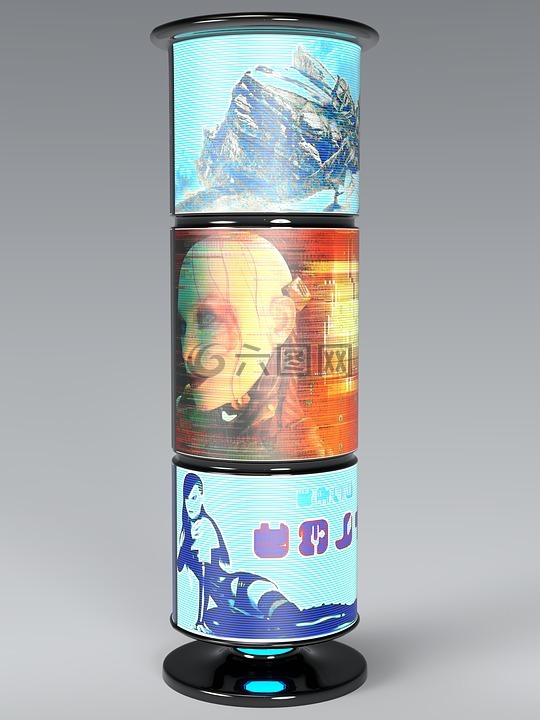 支柱,廣告,照亮