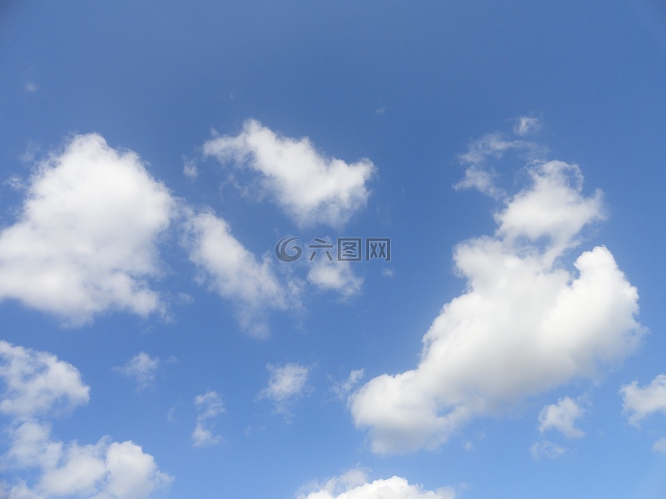 藍色,天空,晚間
