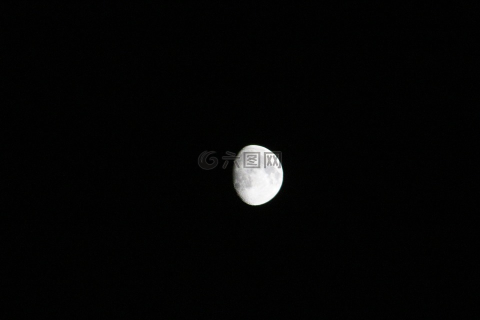 月球,黑,月光
