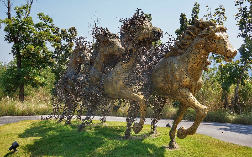 賽車,馬匹,金屬