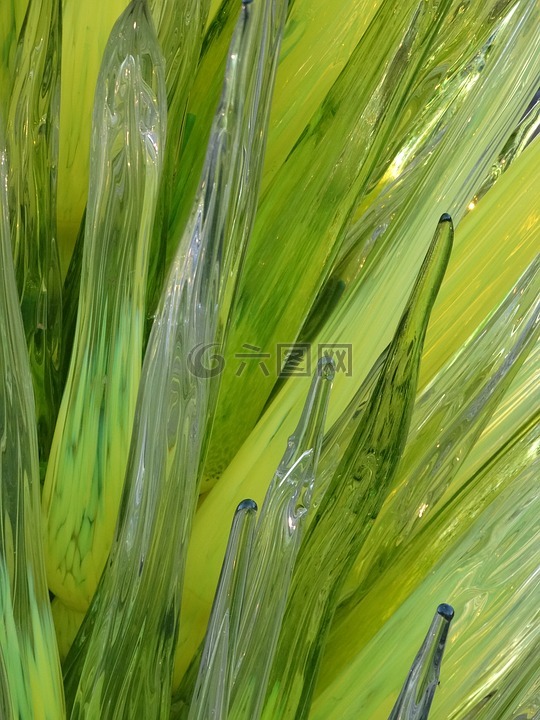 藝術(shù)玻璃,胡利,綠色