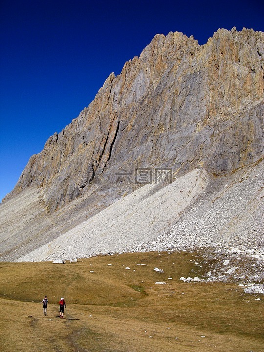 徑,上游,登山