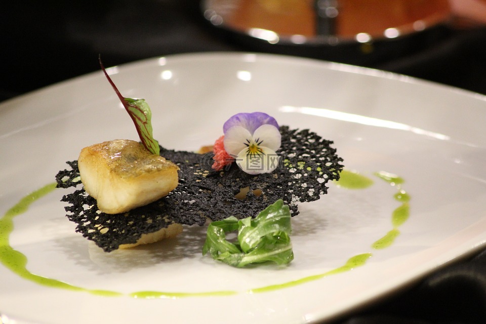 魚,花,食品