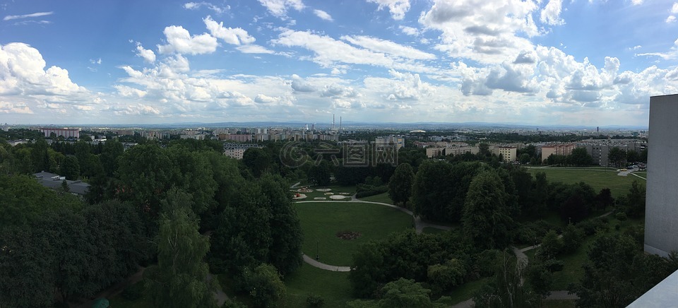 克拉科夫,全景圖,城市