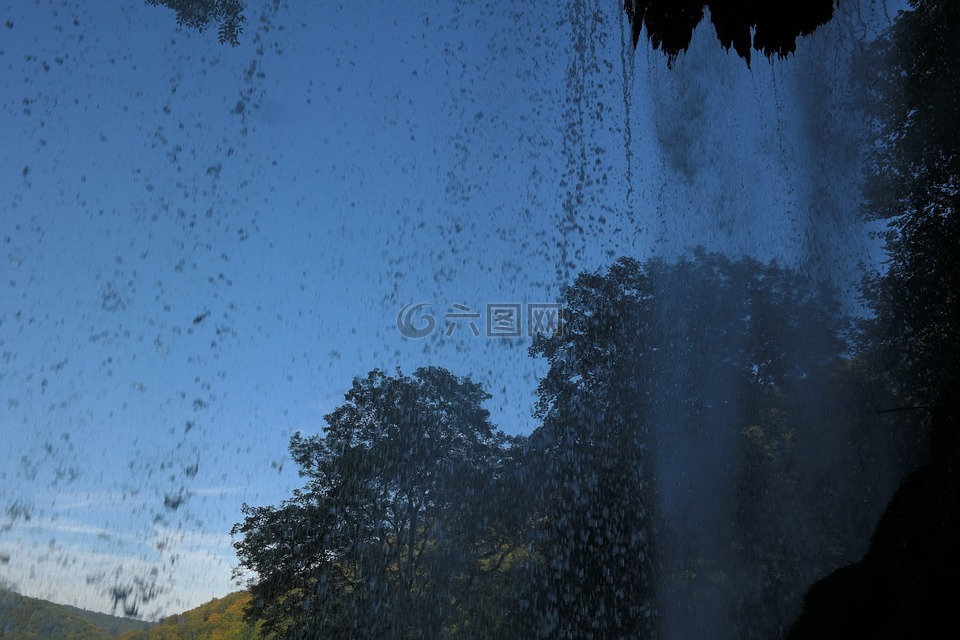 瀑布,滴,一滴水
