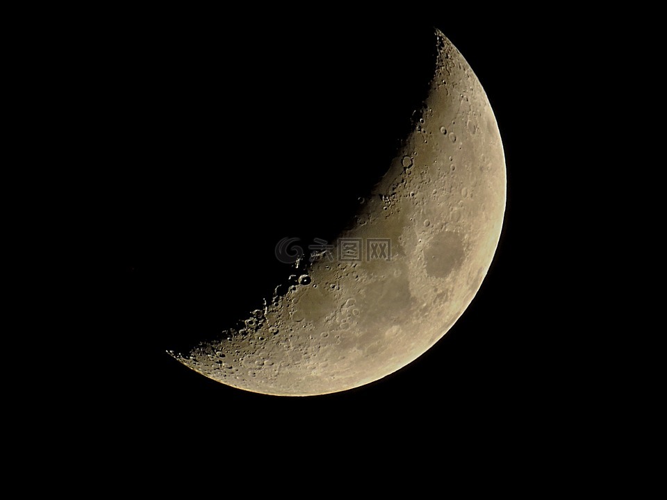半個(gè)月,月,夜空