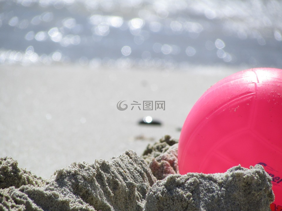 海,海灘,砂