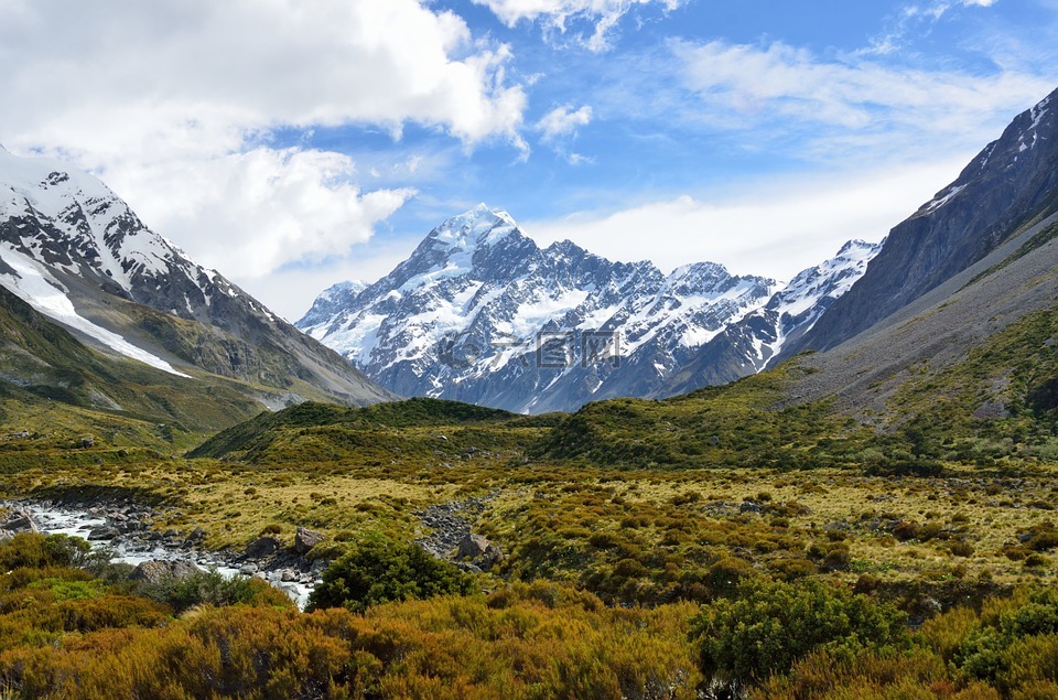 aoraki,庫克山,山