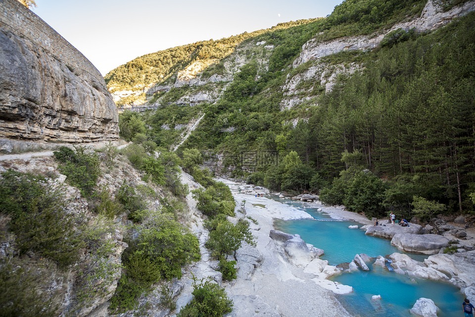 gorges du verdon峽谷,峽谷meouge,喉嚨