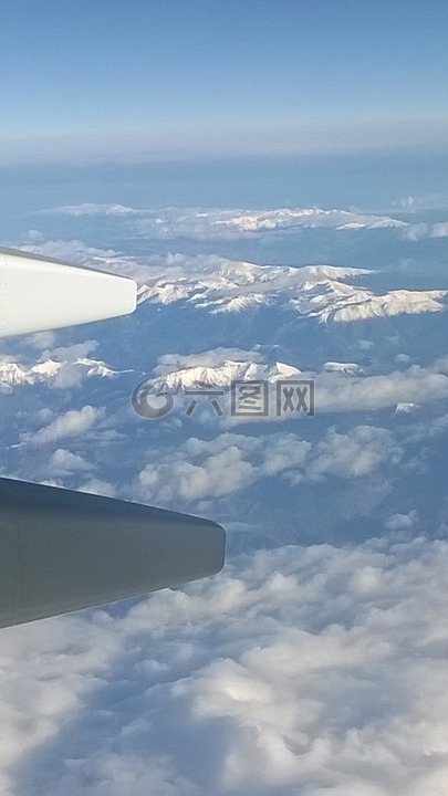 天空,藍色,飛機