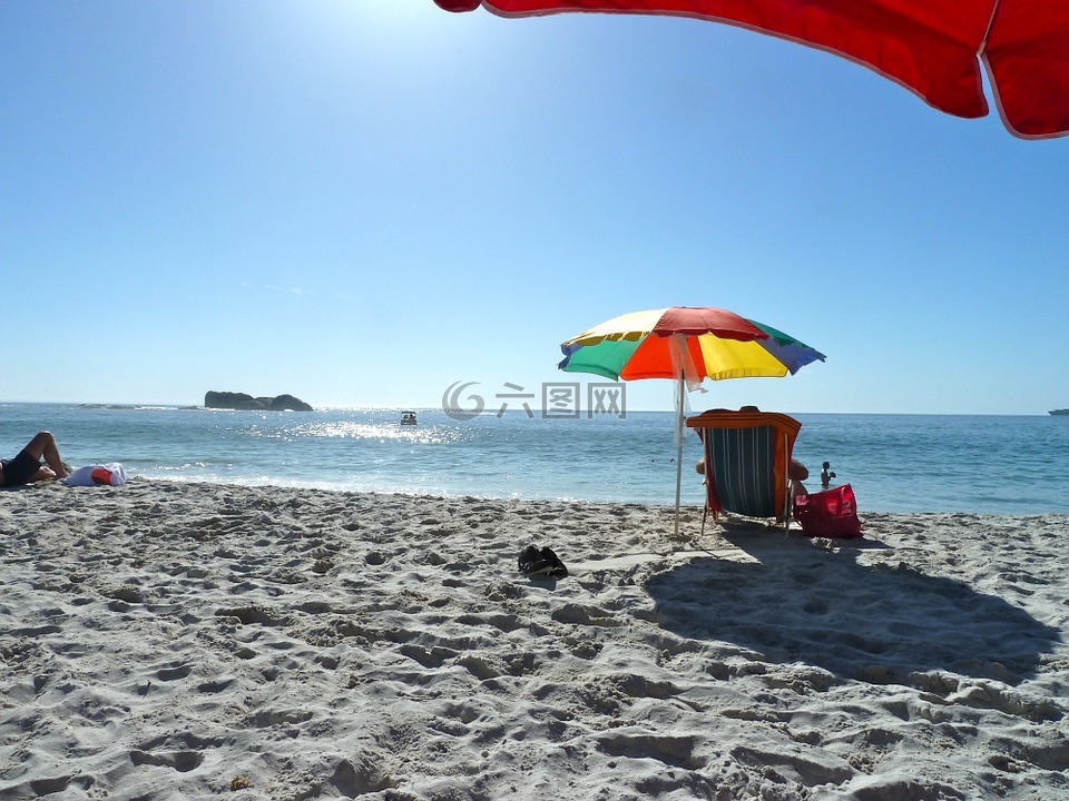 太阳,假日,海滩