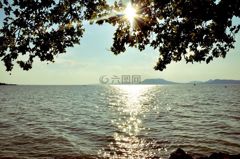 夏季,巴拉頓湖,水