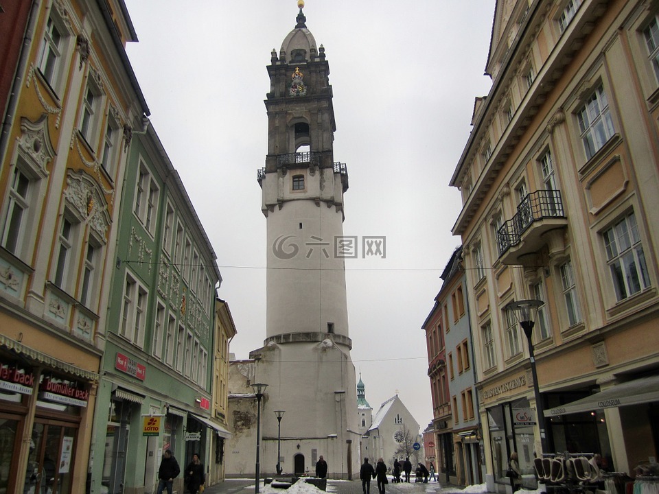 塔,achitecture,reichentum 和 kornmarktplatz
